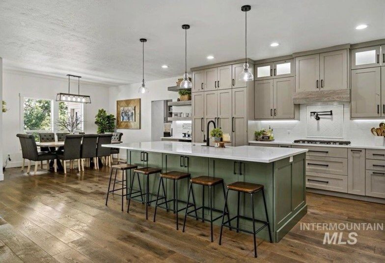 Greige painted kitchen, Naples FL